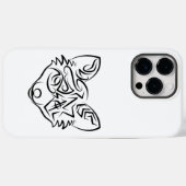 Zwarte en witte tribale vos Case-Mate iPhone case (Achterkant (horizontaal))
