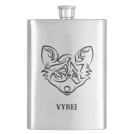 Zwarte en witte tribale vos flacon