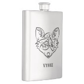 Zwarte en witte tribale vos flacon (Rechts)