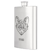 Zwarte en witte tribale vos flacon (Links)