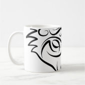 Zwarte en witte tribale vos koffiemok (Links)