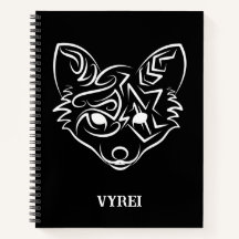 Zwarte en witte tribale vos