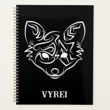 Zwarte en witte tribale vos