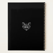 Zwarte en witte tribale vos planner (Achterkant)