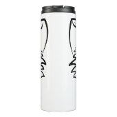 Zwarte en witte tribale vos thermosbeker (Achterkant)
