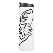 Zwarte en witte tribale vos thermosbeker (Geroteerd rechts)