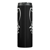 Zwarte en witte tribale vos thermosbeker (Achterkant)