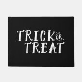 Zwarte en witte Trick or treat — Halloween-klep Deurmat (Voorkant)