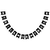 Zwarte en Witte Trick or treat Halloween Party Vlaggetjes (Alle)