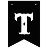 Zwarte en Witte Trick or treat Halloween Party Vlaggetjes (Tweede vlag)