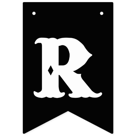 Zwarte en Witte Trick or treat Halloween Party Vlaggetjes (Derde vlag)