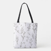 Zwarte en witte tuin tote bag (Achterkant)