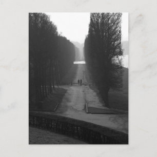 Zwarte en witte tuinen van Versailles Briefkaart
