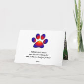 ZWARTE EN WITTE TURKSE CAT PIERO KAART (Achterkant)