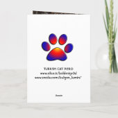 ZWARTE EN WITTE TURKSE CAT PIERO KAART (Achterkant)