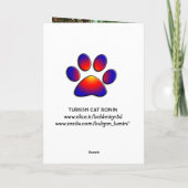 ZWARTE EN WITTE TURKSE CAT RONIN KAART (Achterkant)