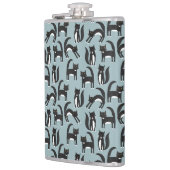 Zwarte en witte Tuxedo Cat Heupfles (Links)