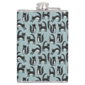 Zwarte en witte Tuxedo Cat Heupfles (Achterkant)