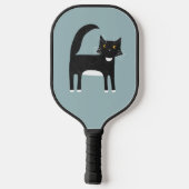 Zwarte en witte Tuxedo Cat Pickleball Paddle (Achterkant)