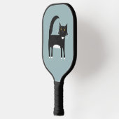 Zwarte en witte Tuxedo Cat Pickleball Paddle (Links)