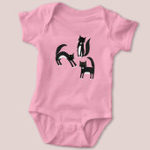 Zwarte en witte Tuxedo Cat Romper