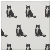 Zwarte en witte Tuxedo Cat Stof (Swatch)