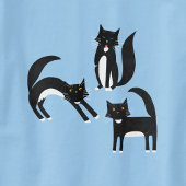 Zwarte en witte Tuxedo Cat T-shirt
