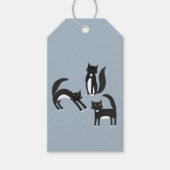 Zwarte en witte Tuxedo-katten Cadeaulabel (Voorkant)