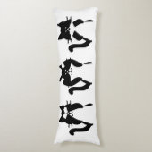 Zwarte en witte Tuxedo-katten | Drie Katten Lichaamskussen (Voorkant Verticaal)