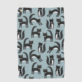 Zwarte en witte Tuxedo-katten Golfhanddoek (Voorkant)