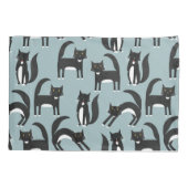 Zwarte en witte Tuxedo-katten Kussensloop (Achterkant-Links)