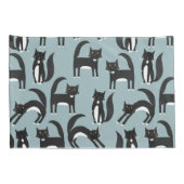 Zwarte en witte Tuxedo-katten Kussensloop (Achterkant-Rechts)