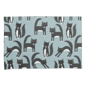 Zwarte en witte Tuxedo-katten Kussensloop (Voorkant-Rechts)