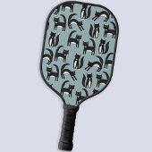 Zwarte en witte Tuxedo-katten Pickleball Paddle