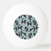 Zwarte en witte Tuxedo-katten Pingpongbal (Achterkant)