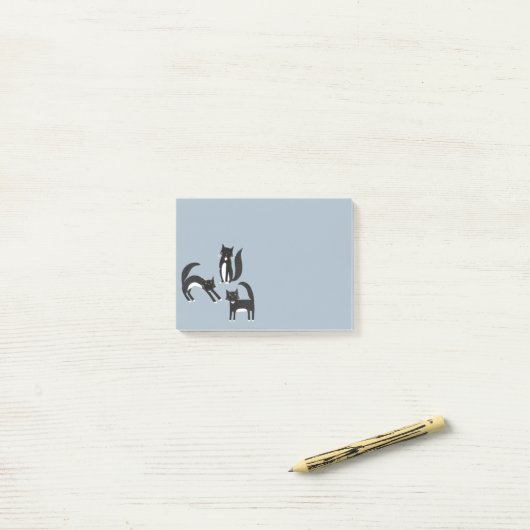 Zwarte en witte Tuxedo-katten Post-it® Notes (Op bureau)