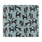 Zwarte en witte Tuxedo-katten Snijplank (Voorkant)