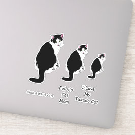 Zwarte en witte Tuxedo-katten Sticker