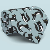 Zwarte en witte Tuxedo-katten Stropdas