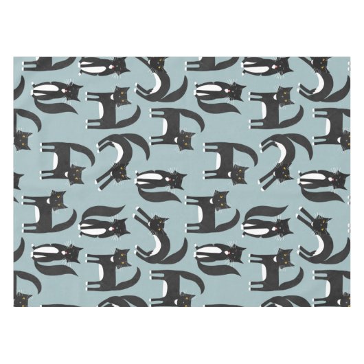 Zwarte en witte Tuxedo-katten Tafelkleed (Voorkant (Horizontaal))