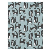 Zwarte en witte Tuxedo-katten Tafelkleed (Voorkant)