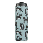Zwarte en witte Tuxedo-katten Thermosbeker (Voorkant)