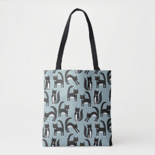 Zwarte en witte Tuxedo-katten Tote Bag