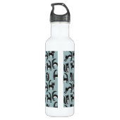 Zwarte en witte Tuxedo-katten Waterfles (Achterkant)