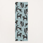 Zwarte en witte Tuxedo-katten Yogamat (Voorkant)