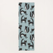 Zwarte en witte Tuxedo-katten Yogamat (Achterkant)