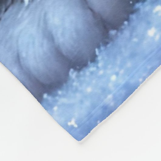 Zwarte en witte Tuxedo Kittens 'Eerste Kerst' Fleece Deken (Hoek)