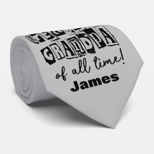 Zwarte en witte typografie Grootste opa Stropdas