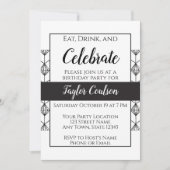 Zwarte en Witte Uitnodiging (Voorkant)