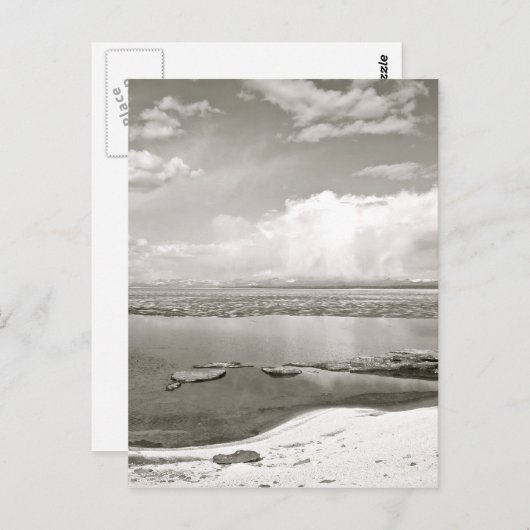 ZWARTE EN WITTE UITZICHT BRIEFKAART (Voorkant / Achterkant)